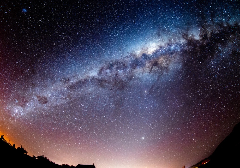 Panoramic view of the Milky Way galaxy symbolising humanity’s connection to the cosmos.