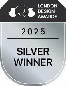 London Design Awards 2025 Silver Winner badge for conceptual design