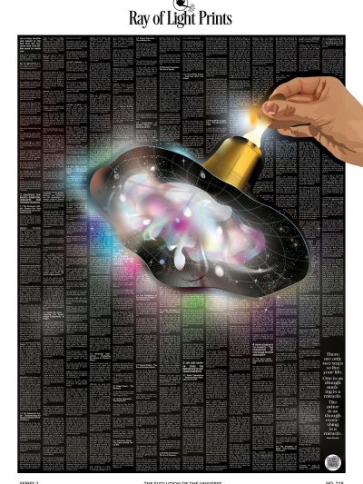 The Evolution of the Universe Print (Dark Edition) artwork by Ray of Light Prints.